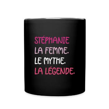 stéphanie - Mug uni - noir - Devant