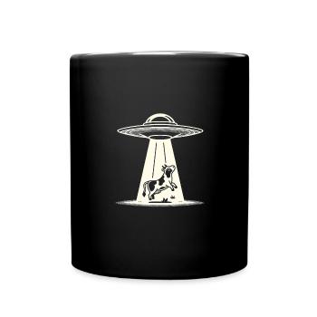 Alien Cow Abduction - Full Colour Mug - black - Front