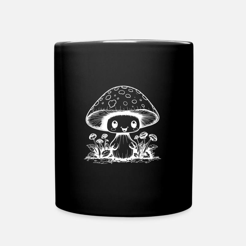 Happy Mushroom - Full Colour Mug - black