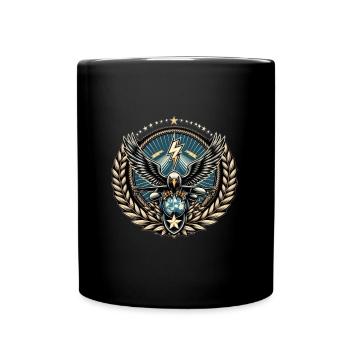 Aigle militaire - Mug uni - noir - Devant