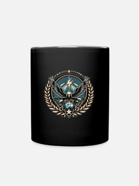 Military eagle - Full Colour Mug - black