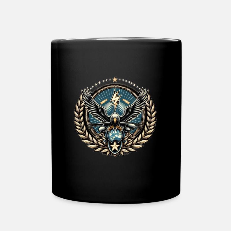 Aigle militaire - Mug uni - noir