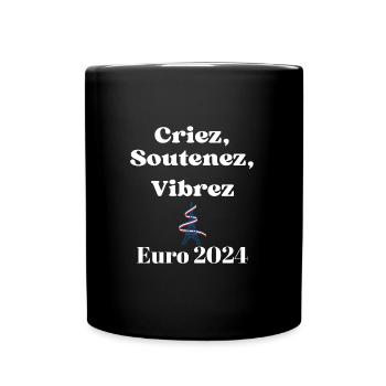 Shout, support, vibrate - Full Colour Mug - black - Front