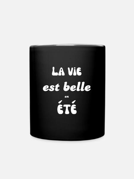 La vie est belle en été - Mug uni - noir