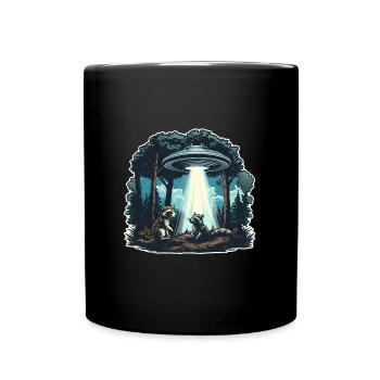 Raccoons and aliens - Full Colour Mug - black - Front
