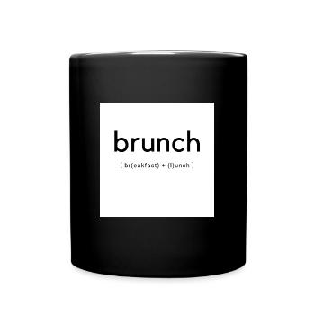 Brunch für jeden - Tasse einfarbig - Schwarz - Vorne