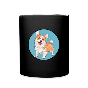 Chien Amoureux des chiens - Mug uni - noir - Devant