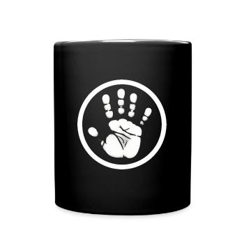 Empreinte de main main - Mug uni - noir - Devant