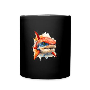 Requin, la puissance à l'état pur. - Mug uni - noir - Devant