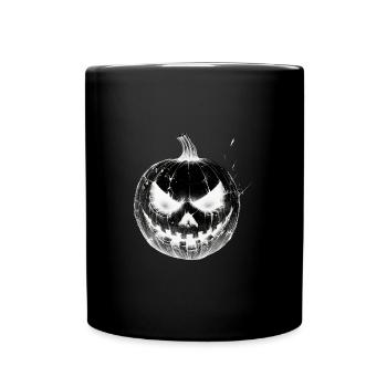 Frissons garantis - Citrouille d'Halloween - Mug uni - noir - Devant