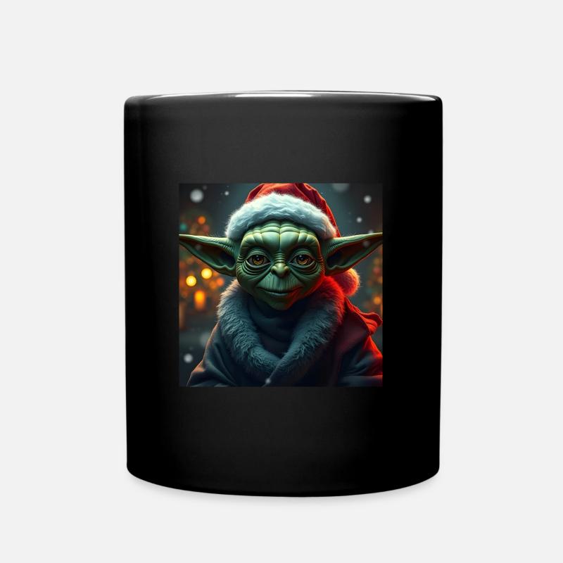 Christmas Yeti - Tasse einfarbig - Schwarz