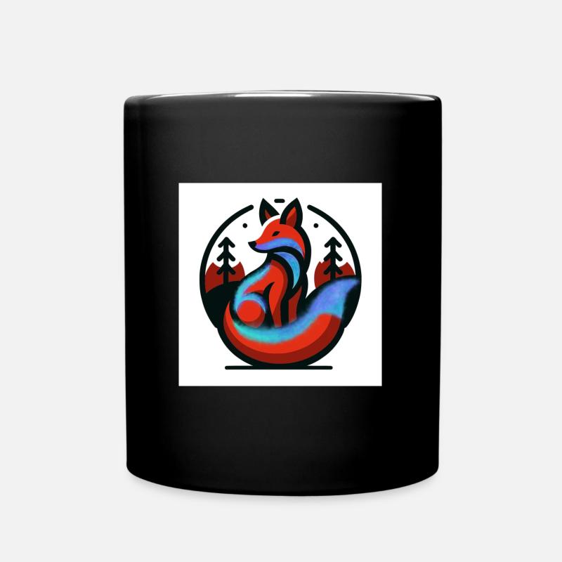 Wandelfuchs - Tasse einfarbig - Schwarz
