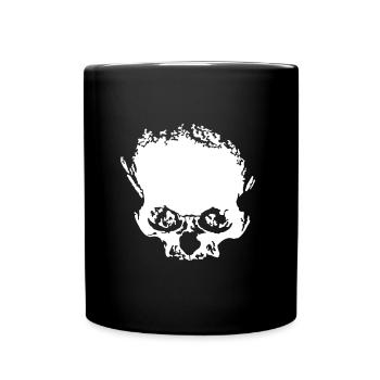 Totenkopf - Tasse einfarbig - Schwarz - Vorne