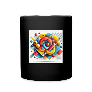 Design géométrique abstrait - Mug uni - noir - Devant