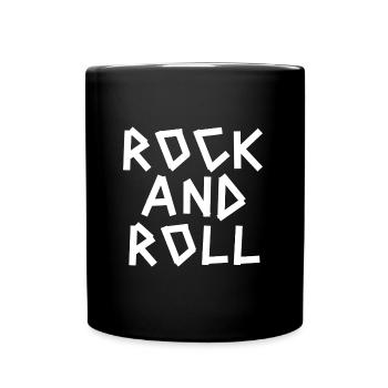 Rock'n'Roll-Logo-Design - Tasse einfarbig - Schwarz - Vorne