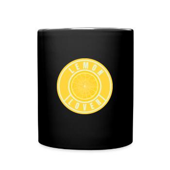 Lemon Lover (Zitrone) - Tasse einfarbig - Schwarz - Vorne