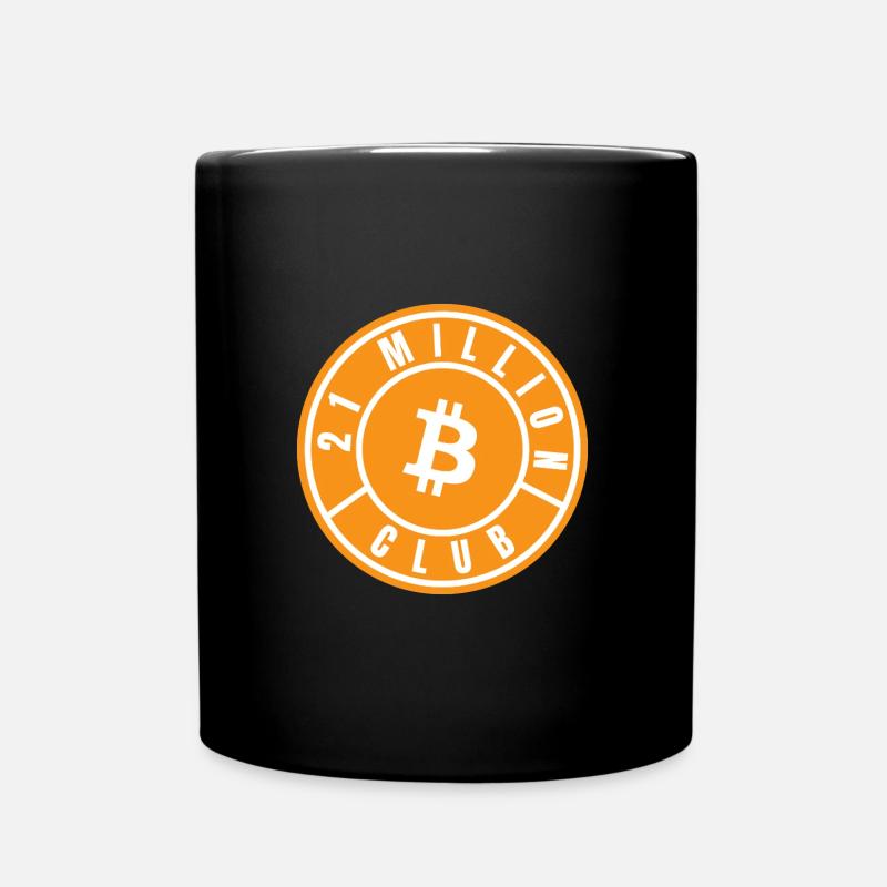 21 Million Club Bitcoin - Tasse einfarbig - Schwarz