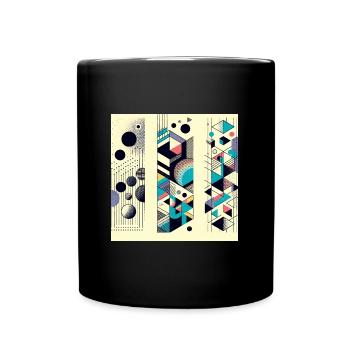 Tryptique Géométrique - Mug uni - noir - Devant