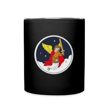 Heavenly Rest – Archangel Michael Shield - Full Colour Mug - black - Front