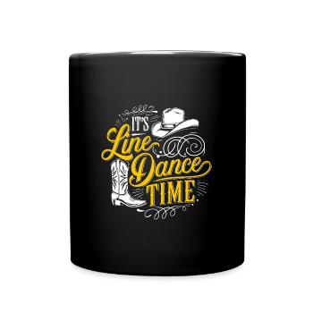 Line Dance Time Line Dancing Dancing - Full Colour Mug - black - Front