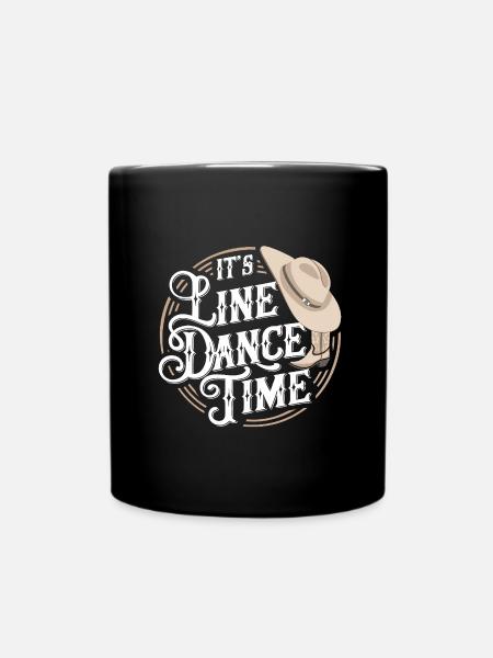 Line Dance Zeit Line Dancing Tanzen - Tasse einfarbig - Schwarz
