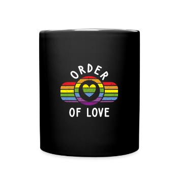 Ordre LGBTQ de l’amour LGBT Sensibilisation Allié Vintage - Mug uni - noir - Devant