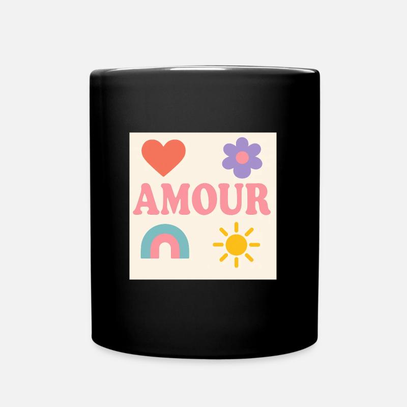Amour et joie - Mug uni - noir