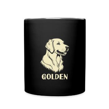 Golden Retriever is Golden for Best Dog - Full Colour Mug - black - Front