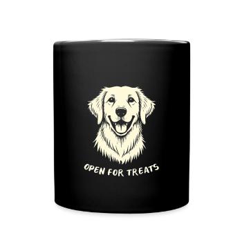 Golden Retriever Offen Für Leckerli Bester Hund - Tasse einfarbig - Schwarz - Vorne
