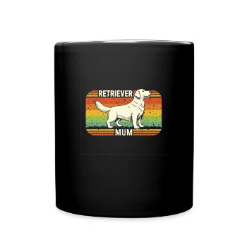 Vintage Best Golden Retriever Mum Dog Mum - Full Colour Mug - black - Front