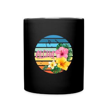 Aloha - Tasse einfarbig - Schwarz - Vorne
