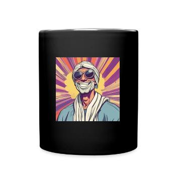 Laughing comedian - Full Colour Mug - black - Front