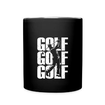 Golf Golfer Tee-Off für Männer und Jungen Vintage - Tasse einfarbig - Schwarz - Vorne