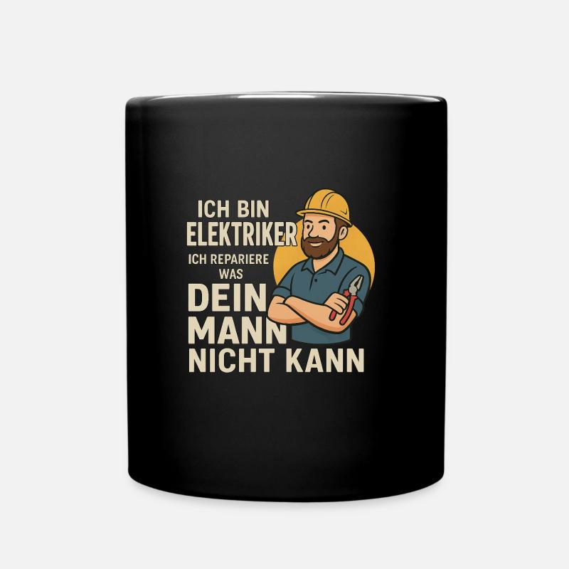 I AM AN ELECTRICIAN - Full Colour Mug - black