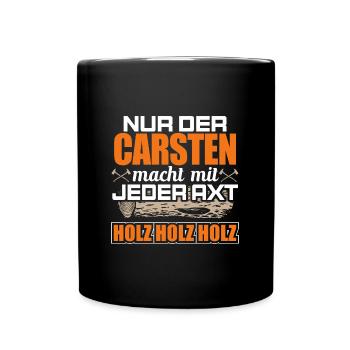 CARSTEN - Holz - Tasse einfarbig - Schwarz - Vorne