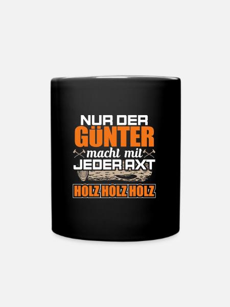 GÜNTER - Holz - Tasse einfarbig - Schwarz
