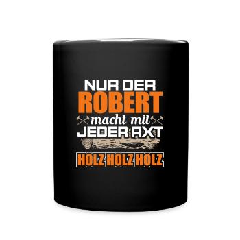ROBERT - Holz - Tasse einfarbig - Schwarz - Vorne