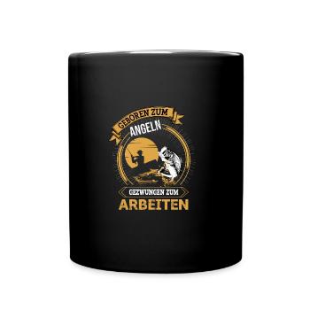 Angler Shirt - Tasse einfarbig - Schwarz - Vorne