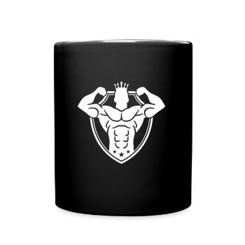 couronne de crête de bodybuilding - Mug uni - noir - Devant