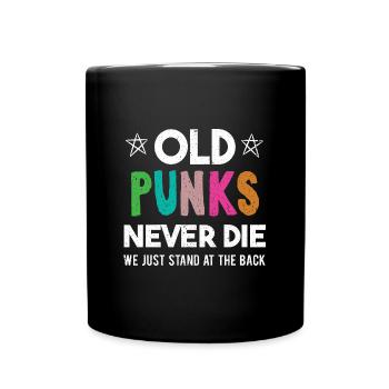 Old Punks Never Die 80's 90's Retro Punk Gift - Full Colour Mug - black - Front