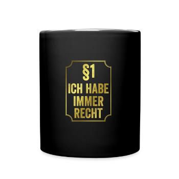 Juristen - Tasse einfarbig - Schwarz - Vorne
