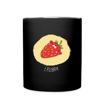 Erdbär (weiße Schrift) - Tasse einfarbig - Schwarz - Vorne