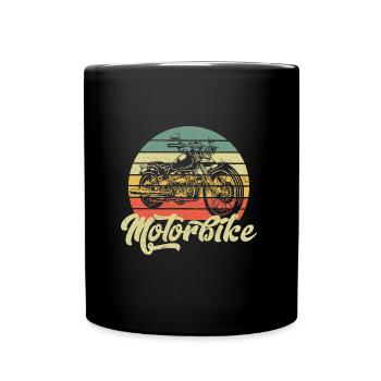 Motorcycle Vintage Motorbike Gift - Biker - Full Colour Mug - black - Front