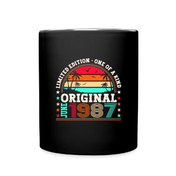 Original Juin 1987 35e anniversaire Cadeau Hommes - Mug uni - noir - Devant