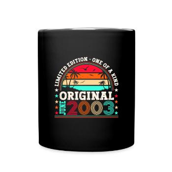 Original June 2003 19th Birthday Gift Men - Full Colour Mug - black - Front
