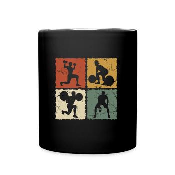 Fitness Vintage - Mug uni - noir - Devant