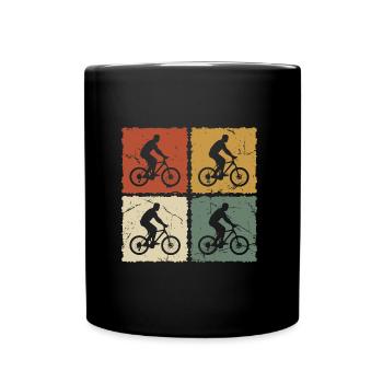 Cyclist Vintage - Full Colour Mug - black - Front