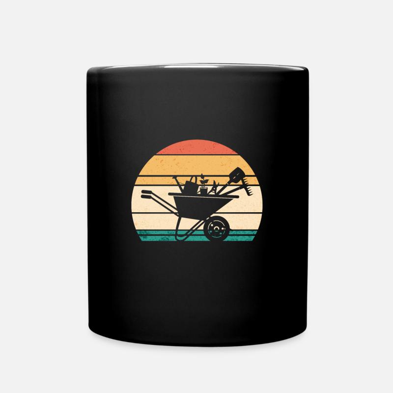 Vintage Schubkarre Garten Gartenarbeit Gärtner - Tasse einfarbig - Schwarz