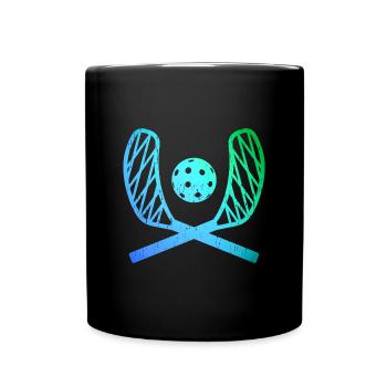 Floorball Racket Floorball Player - Full Colour Mug - black - Front