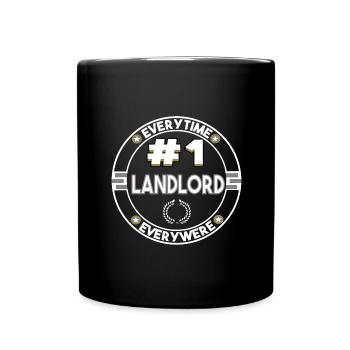Landlord Nummer 1 das bester Vermieter T-Shirt - Tasse einfarbig - Schwarz - Vorne